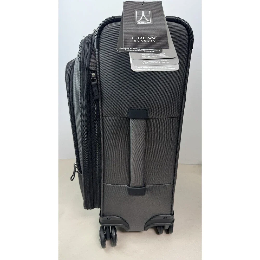 Travelpro Crew Classic Carry-On Spinner Suitcase Luggage , Titanium Grey